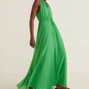 NWT Mango green flowy dress size 6